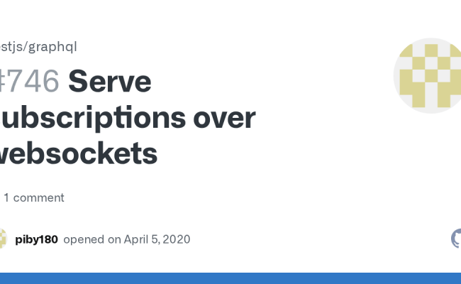 Serve Subscriptions Over Websockets · Issue #746 · Nestjs/graphql · GitHub
