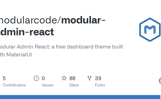 GitHub - Modularcode/modular-admin-react: Modular Admin React: A Free Dashboard Theme Built With ...