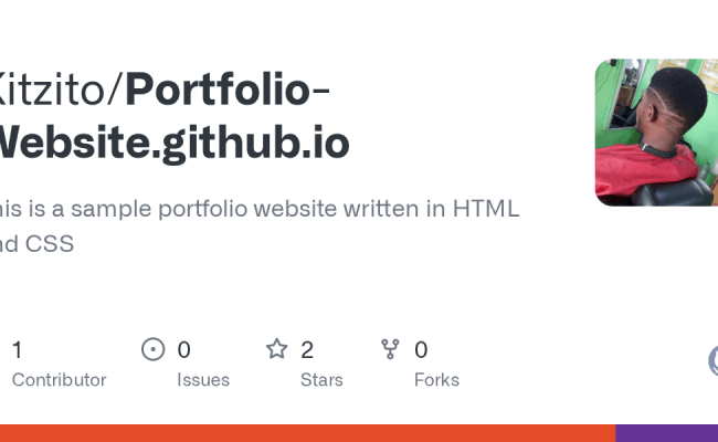 GitHub - Kitzito/Portfolio-Website.github.io: This Is A Sample ...
