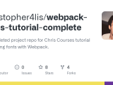 Github Christopher4lis Webpack Fonts Tutorial Complete A Completed