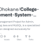 GitHub - GauravDhokane/College-Management-System-using-java: The ...