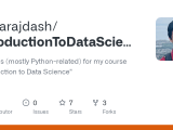 Github Tirtharajdash Introductiontodatascience Materials Mostly