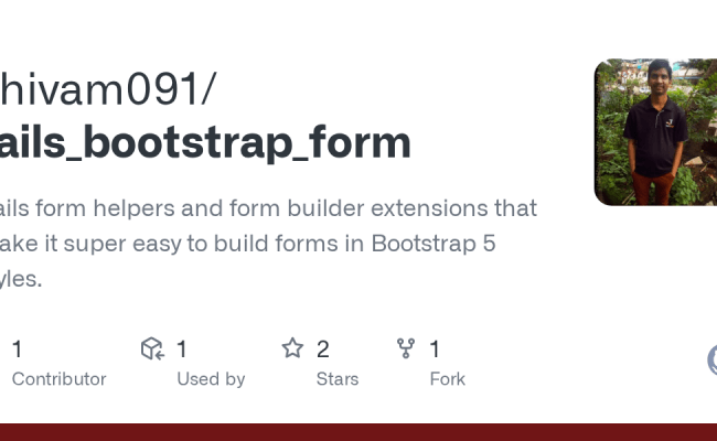 GitHub - Shivam091/rails_bootstrap_form: Rails Form Helpers And Form ...