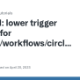 CI: Lower Trigger Events For .github/workflows/circleci.yml Workflow ...