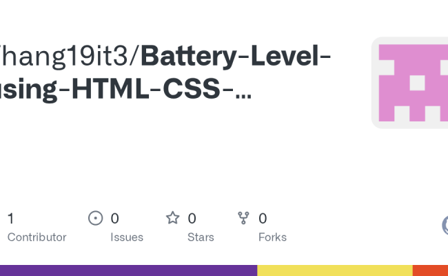 GitHub - Thang19it3/Battery-Level-using-HTML-CSS-JavaScript