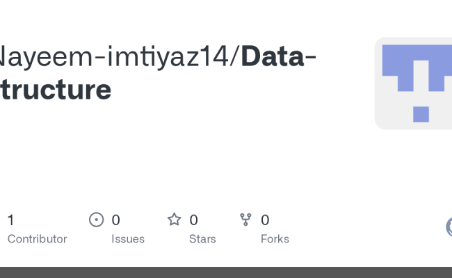 GitHub - Nayeem-imtiyaz14/Data-structure