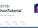 Github Gs20119 Pythontutorial Python Oop Class Materials