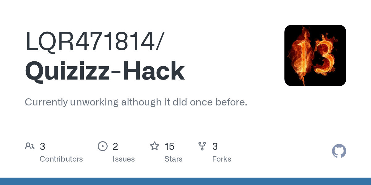 Getting quizizz answers manually (without a bot) date: Github Lqr471814 Quizizz Hack Currently Unworking Although It Did Once Before