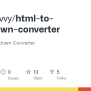 GitHub - Gooddavvy/html-to-markdown-converter: HTML To Markdown Converter