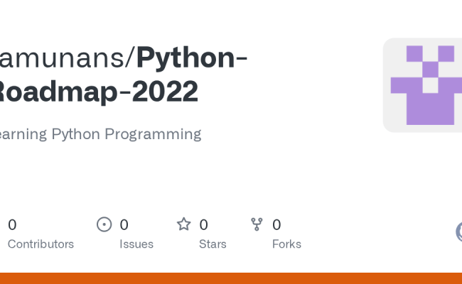 GitHub - Yamunans/Python-Roadmap-2022: Learning Python Programming