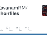 Github Sugavanamrm Pythonfiles