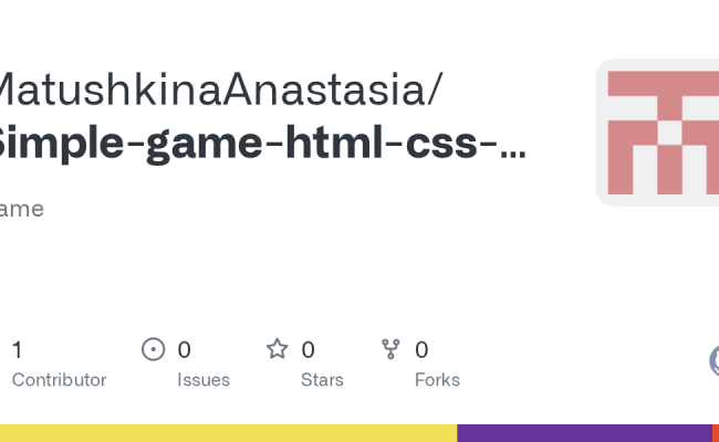 GitHub - MatushkinaAnastasia/Simple-game-html-css-js-: Game