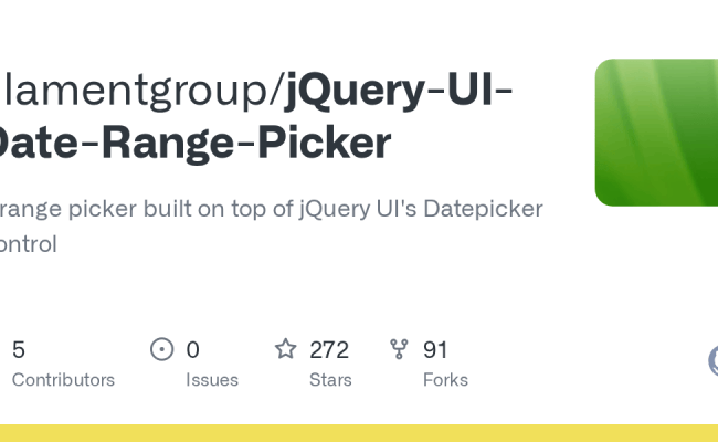 GitHub - Filamentgroup/jQuery-UI-Date-Range-Picker: A Range Picker ...
