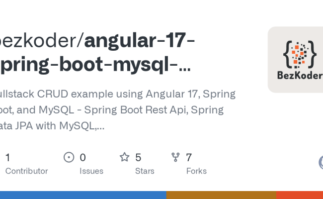 GitHub - Bezkoder/angular-17-spring-boot-mysql-example: Fullstack CRUD ...
