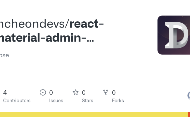 GitHub - Incheondevs/react-material-admin-template-one: Close