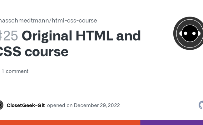 Original HTML And CSS Course · Issue #25 · Jonasschmedtmann/html-css ...