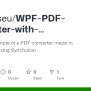GitHub - Tutorialseu/WPF-PDF-Converter-with-Syncfusion: A Working ...