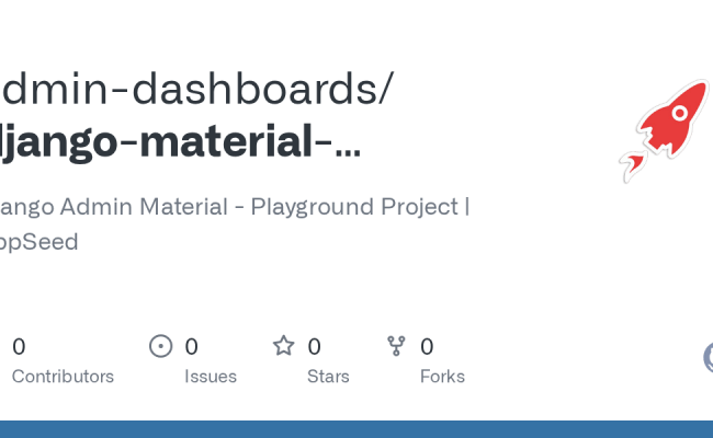GitHub - Admin-dashboards/django-material-dashboard: Django Admin ...