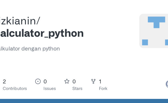 GitHub - Rizkianin/calculator_python: Kalkulator Dengan Python