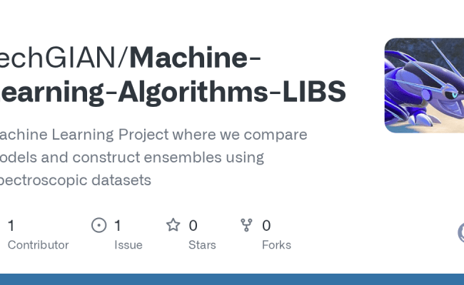 GitHub - TechGIAN/Machine-Learning-Algorithms-LIBS: Machine Learning ...