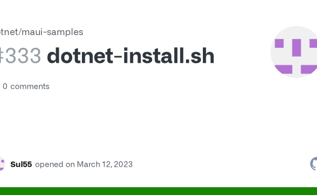 Dotnet-install.sh · Issue #333 · Dotnet/maui-samples · GitHub
