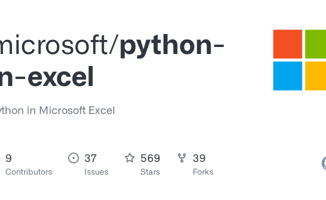 GitHub - Microsoft/python-in-excel: Python In Microsoft Excel