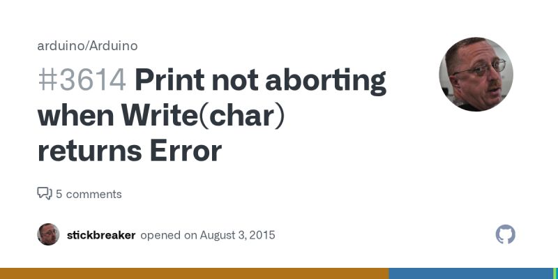 Print Not Aborting When Write Char Returns Error Issue 3614 Arduino Arduino Github - Best Geometric Arts in Retina