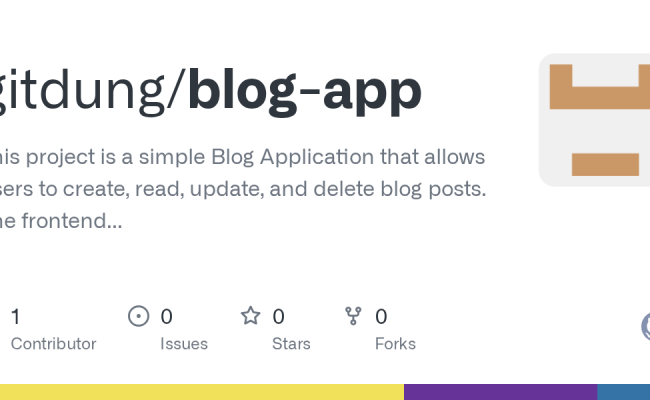 GitHub - Gitdung/blog-app: This Project Is A Simple Blog Application That Allows Users To Create ...