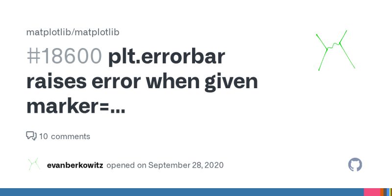 Plt Errorbar Raises Error When Given Marker Issue 18600 Matplotlib Matplotlib Github - Premium Sunset Art Gallery - High Resolution