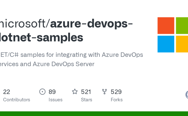 GitHub - Microsoft/azure-devops-dotnet-samples: .NET/C# Samples For ...