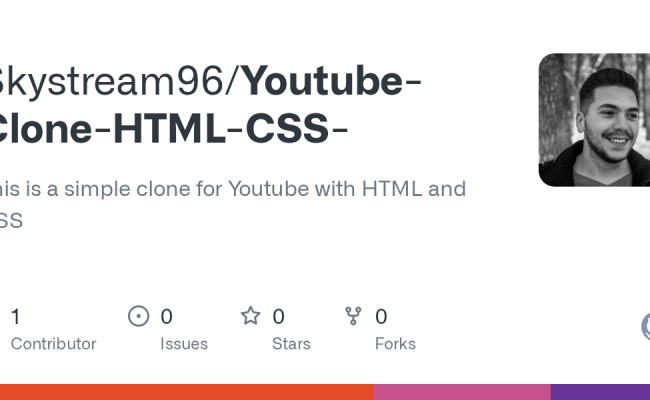 GitHub - Skystream96/Youtube-Clone-HTML-CSS-: This Is A Simple Clone ...