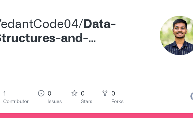 GitHub - VedantCode04/Data-Structures-and-Algorithms