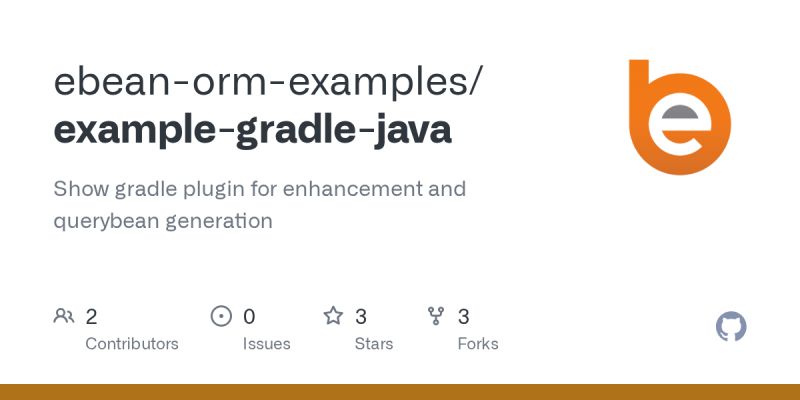 Github Ebean Orm Examples Example Use Ebean With Maven Gradle Java - Download Amazing Nature Photo | Mobile