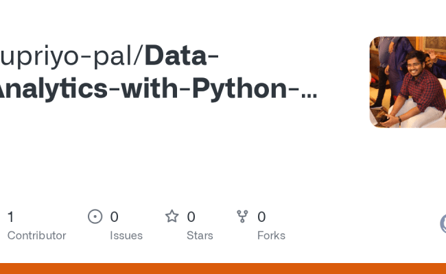 GitHub - Supriyo-pal/Data-Analytics-with-Python-NPTEL