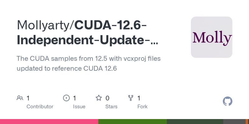 GitHub - Mollyarty/CUDA-12.6-Independent-Update-with-Python: The CUDA ...