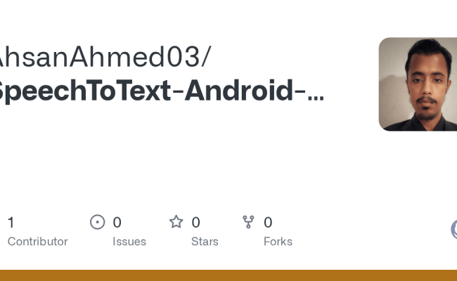GitHub - AhsanAhmed03/SpeechToText-Android-Java