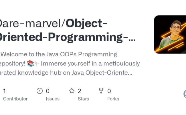 GitHub - Dare-marvel/Object-Oriented-Programming-with-JAVA: ☕ Welcome ...