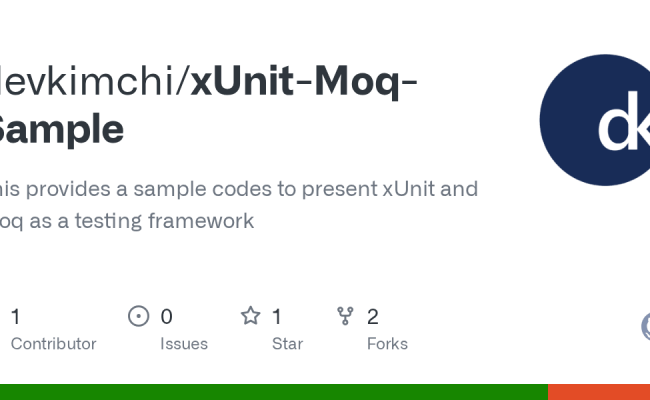 GitHub - Devkimchi/xUnit-Moq-Sample: This Provides A Sample Codes To ...