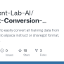 GitHub - Alignment-Lab-AI/Dataset-Conversion-Toolkit: A Set Of Scripts ...