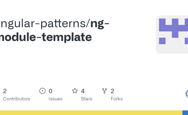 GitHub - Angular-patterns/ng-module-template