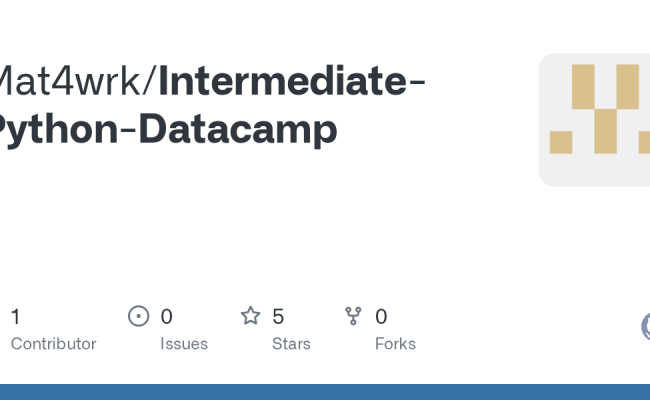 GitHub - Mat4wrk/Intermediate-Python-Datacamp