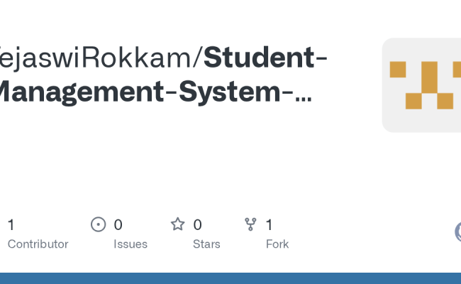 GitHub - TejaswiRokkam/Student-Management-System-using-tkinter-and-sqlite