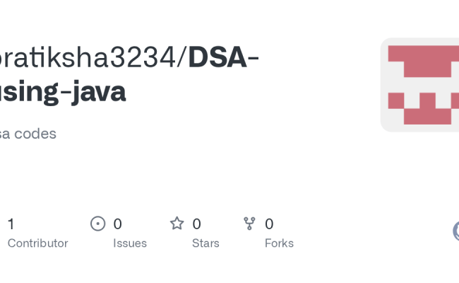 GitHub - Pratiksha3234/DSA-using-java: Dsa Codes