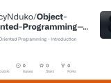Github Mercynduko Object Oriented Programming Introduction Object