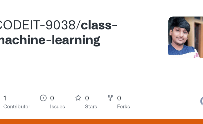 GitHub - CODEIT-9038/class-machine-learning