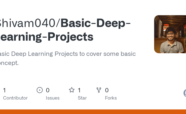 GitHub - Shivam040/Basic-Deep-Learning-Projects: Basic Deep Learning ...