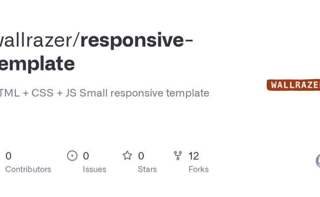 GitHub - Wallrazer/responsive-template: HTML + CSS + JS Small ...