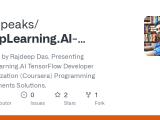 Github Rajspeaks Deeplearning Ai Tensorflow Developer Specialization