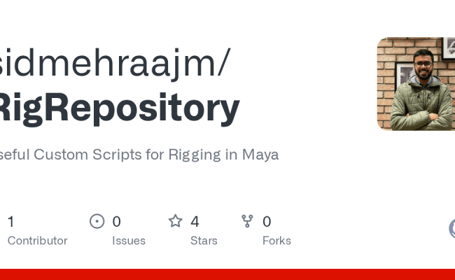GitHub - Sidmehraajm/RigRepository: Useful Custom Scripts For Rigging ...