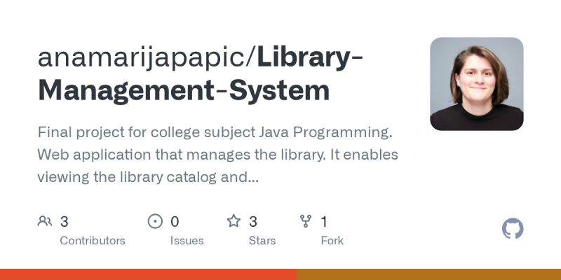 Github Anamarijapapic Library Management System Final Project For - Best Colorful Photos in Mobile